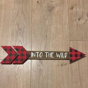 Buffalo Plaid Into The Wild Arrow Wall Art